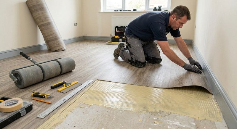 Sheet Linoleum Installation in Springfield, MA
